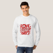 Liebe Valentinstag Vollschläfchen T - Shirt für ih (Vorne ganz)