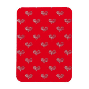 Liebe Valentinstag Weißer Herzschlag Magnet