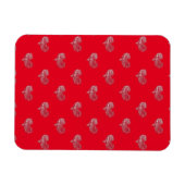 Liebe Valentinstag Weißherz Skizze Magnet (Horizontal)