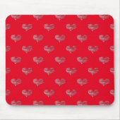 Liebe Valentinstag Weißherz Skizze Mousepad (Vorne)