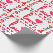 Liebe Valentinstag Wrapping Paper Geschenkpapier (Ecke)