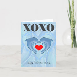 Liebe Valentinstag Xoxo dolphin Feiertagskarte