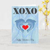 Liebe Valentinstag Xoxo dolphin Karte (Gelbe Blume)