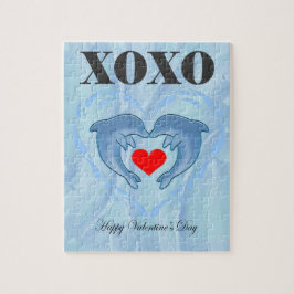 Liebe Valentinstag Xoxo dolphin Puzzle