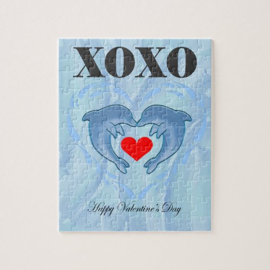 Liebe Valentinstag Xoxo dolphin Puzzle (Vertikal)