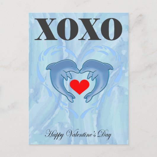 Liebe Valentinstag xoxo Postkarte (Vorderseite)