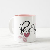 Liebe Valentinstag Zweifarbige Tasse (Vorderseite Links)