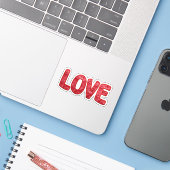 Liebe Valentinsticker - Valentinsticker Aufkleber (Laptop mit iPhone)