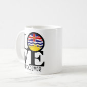 LIEBE Vancouver (BC Flag) 11oz Kaffeetasse (Vorderseite Links)