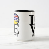 LIEBE Vancouver (BC Flag) 15oz Zweifarbige Tasse (Mittel)