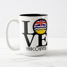 LIEBE Vancouver (BC Flag) 15oz Zweifarbige Tasse