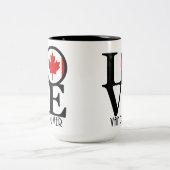 LIEBE Vancouver (BC Flag) 15oz Zweifarbige Tasse (Mittel)