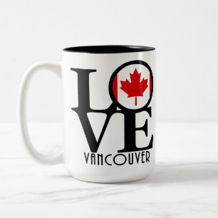 LIEBE Vancouver (BC Flag) 15oz Zweifarbige Tasse