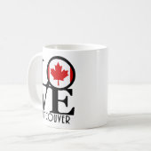 LIEBE Vancouver (Kanada-Flagge) 11oz Kaffeetasse (Vorderseite Links)