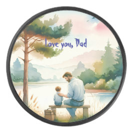 Liebe, Vater Eishockey Puck