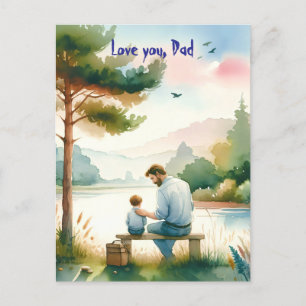 Liebe, Vater Feiertagspostkarte