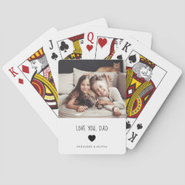 Liebe Vater| Ihr Foto und Ihr handgeschriebener Te Spielkarten