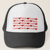 Liebe Vater in Recht Red Hearts Trucker Hat Truckerkappe (Vorderseite)