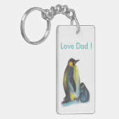 Liebe Vater Pinguine Schlüsselanhänger (Vorderseite links)