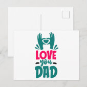Liebe Vater Postkarte (Vorne/Hinten)