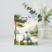 Liebe, Vater Postkarte (Stehend Vorderseite)