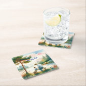 Liebe, Vater Rechteckiger Pappuntersetzer (Vor Ort)