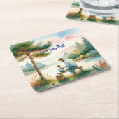 Liebe, Vater Rechteckiger Pappuntersetzer (angewinkelt)