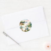 Liebe, Vater Runder Aufkleber (Umschlag)