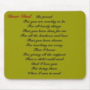 Liebe Vater Vater Tag Ehrung Mousepad