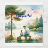 Liebe, Vater Weinetikett (Einzelnes Label)