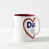 Liebe Vater Zweifarbige Tasse (VorderseiteRechts)