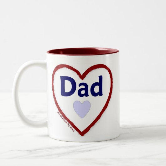 Liebe Vater Zweifarbige Tasse (Links)