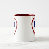 Liebe Vater Zweifarbige Tasse (Mittel)