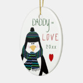 Liebe VATI Penguin-Weihnachtsgeschenk Keramikornament (Links)