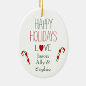 Liebe VATI Penguin-Weihnachtsgeschenk Keramikornament (Hinten)