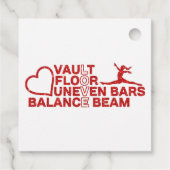 Liebe Vault Floor Unneven Bars Balancebaum Geschenkanhänger (Rückseite)