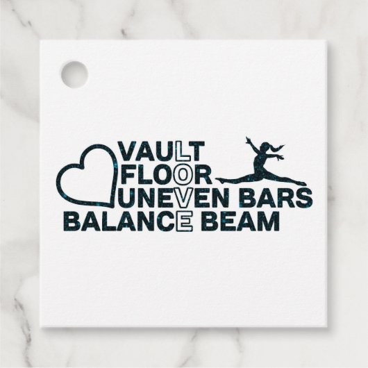 Liebe Vault Floor Unneven Bars Balancebaum Geschenkanhänger (Vorderseite)