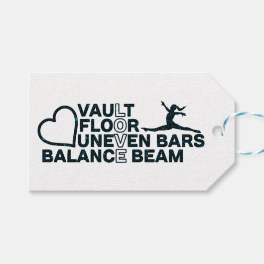 Liebe Vault Floor Unneven Bars Balancebaum Geschenkanhänger (Vorderseite (Horizontal))