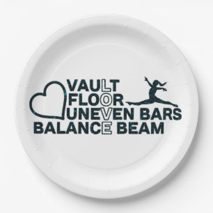 Liebe Vault Floor unneven Bars Balanceblatt Rectan Pappteller