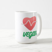 Liebe vegan kaffeetasse (VorderseiteRechts)