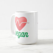 Liebe vegan kaffeetasse (Vorderseite Links)