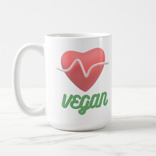 Liebe vegan kaffeetasse (Links)