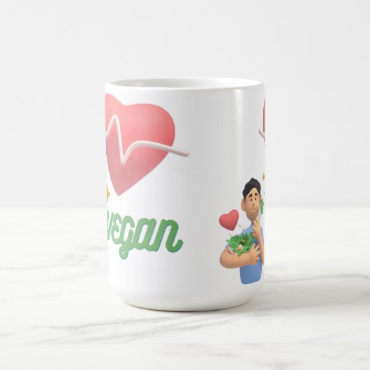 Liebe vegan kaffeetasse (Mittel)