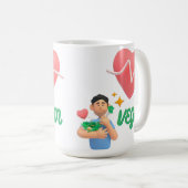 Liebe vegan kaffeetasse (VorderseiteRechts)