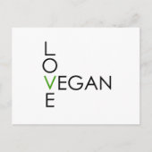 Liebe Vegan Postkarte (Vorderseite)