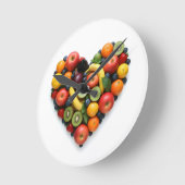 Liebe Vegan Runde Wanduhr (Winkel)