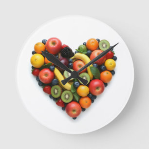 Liebe Vegan Runde Wanduhr