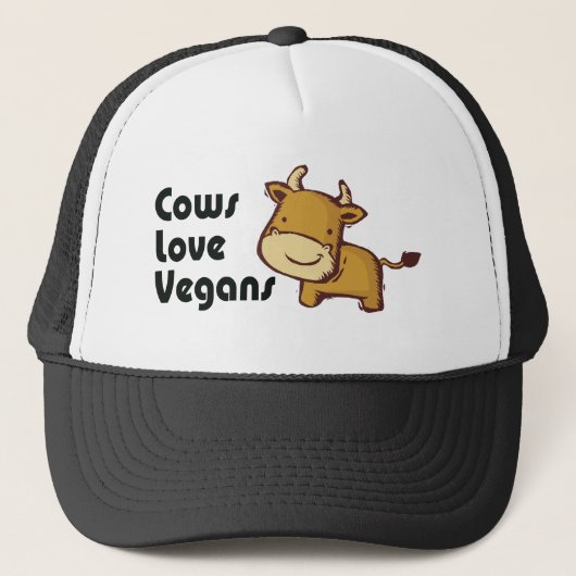 Liebe Veganer Truckerkappe (Vorderseite)