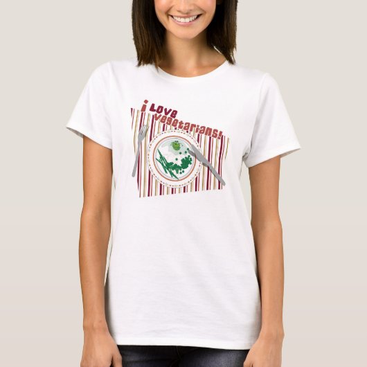 Liebe-Vegetarier T-Shirt (Vorderseite)