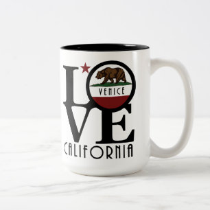 LIEBE Venedig Kalifornien 15oz Zweifarbige Tasse
